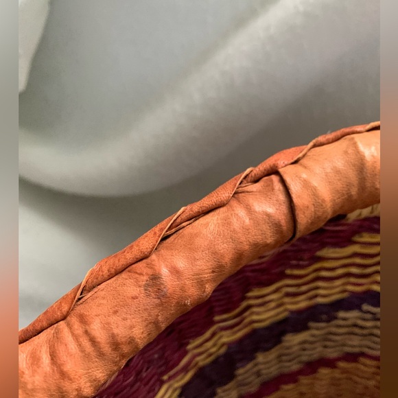 Handwoven Multicolor Farmers Market Basket Bag - Picture 8 of 8